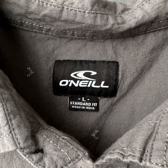O’Neill Men’s Short Sleeve Button-Down Slate Gray Size L - Picture 4 of 5